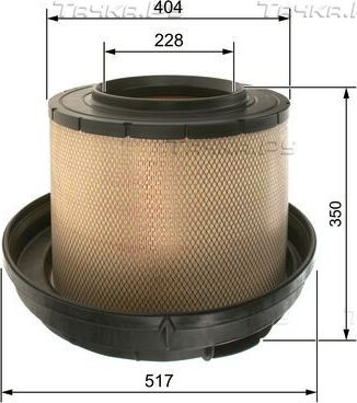 Воздушный фильтр Bosch для Mercedes-Benz Actros MP2 2002-2008. Артикул F 026 400 088