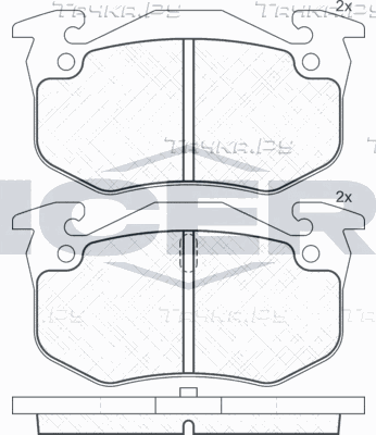 Тормозные колодки Icer задние для Renault 11 1984-1988. Артикул 180649