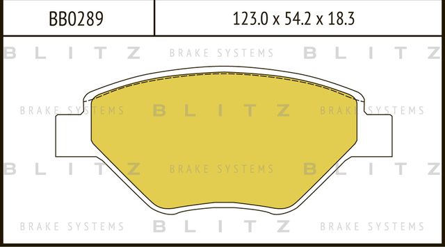 Колодки тормозные RENAULT MEGANE 02- перед. (Blitz). Артикул BB0289