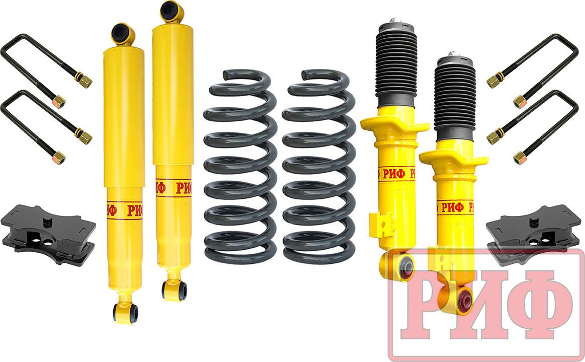 Лифт-комплект РИФ лайт для Fiat Fullback 2016-2026, лифт 50 мм. Артикул RIF-TMQ-C-lite