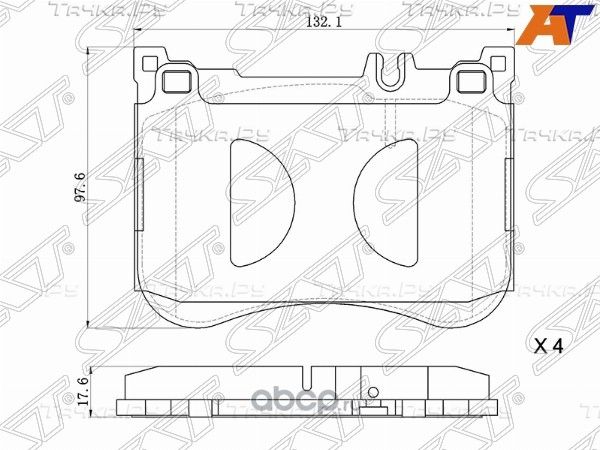 Колодки тормозные перед MERCEDES S-CLASS W222C217 (SAT). Артикул ST280009
