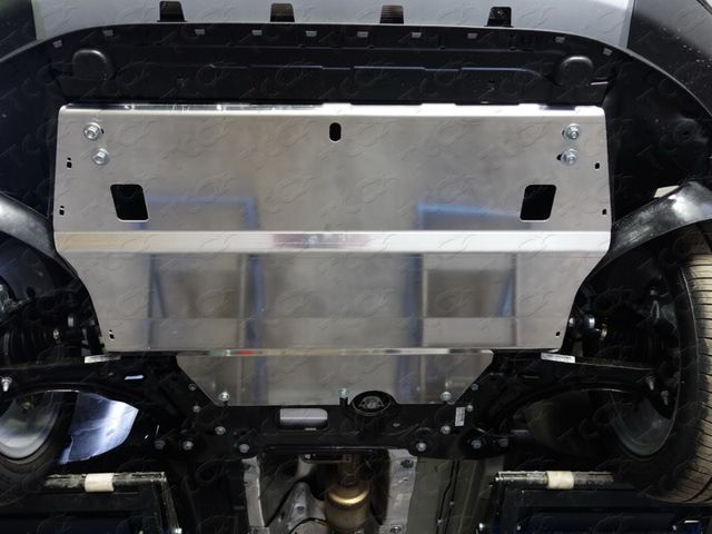 Защита алюминиевая ТСС (4 мм) для картера и КПП Skoda Superb II 2008-2015. Артикул ZKTCC00143