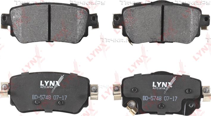 Тормозные колодки LYNXauto для Renault Koleos II 2016-2026. Артикул BD-5748