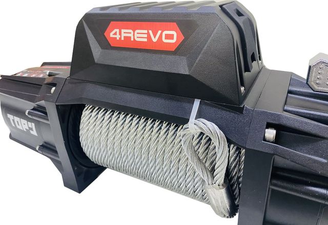 Лебёдка электрическая 4Revo TRX-TOP-12000 12V комбинированный пульт (стальной трос). Артикул 4R-W122A-12