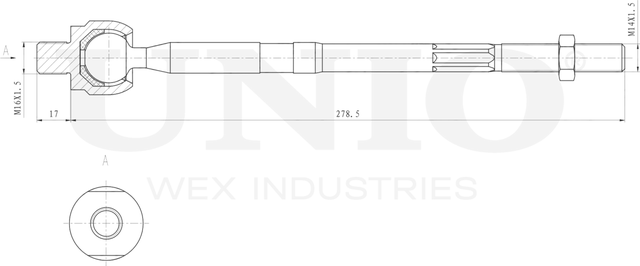 Тяга рулевая (Unio). Артикул SSP-30097