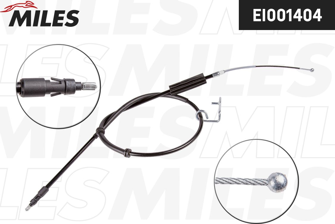 Трос ручника (тросик ручного тормоза) Miles. Артикул EI001404