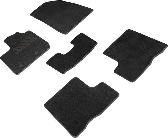 Коврики Seintex ворсовые для салона Renault Duster II 4WD 2021-2026 ЧЕРНЫЕ. Артикул 96086