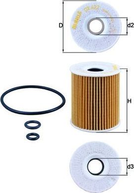 Масляный фильтр Mahle-Knecht. Артикул OX 422D