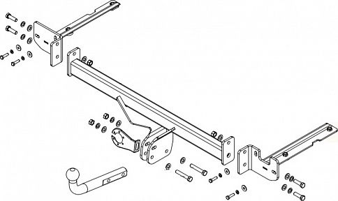 Фаркоп Baltex для Changan CS35 Plus 2018-2026. Артикул 289196