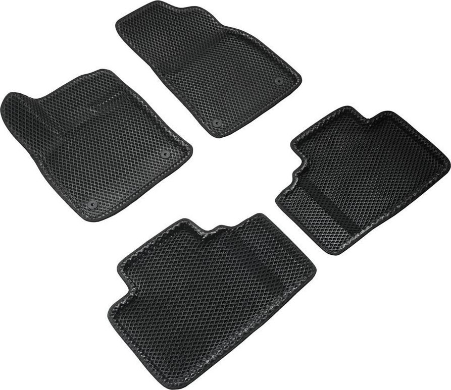 Коврики Seintex 3D EVA ромб для салона Geely Atlas II 2WD 2023-2026 ЧЕРНЫЕ. Артикул 317462