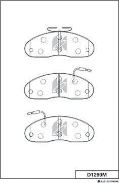 Тормозные колодки MK Kashiyama. Артикул D1269M