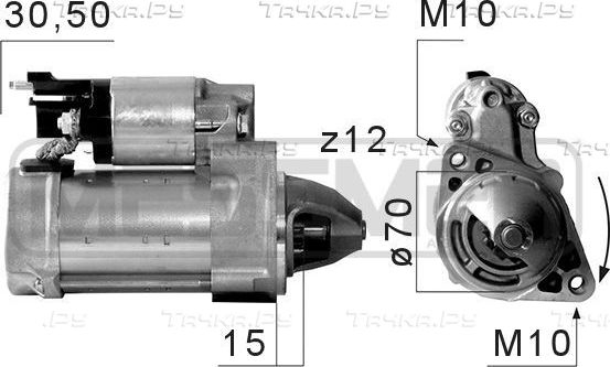 Стартер Era OEM для Mercedes-Benz SLK-Класс III (R172) 2012-2016. Артикул 220670