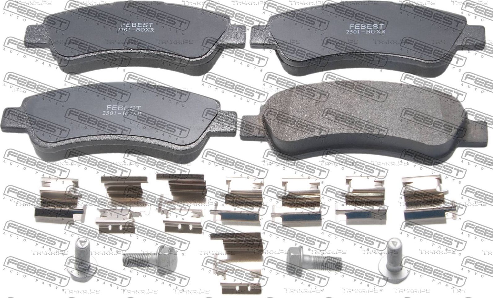 Тормозные колодки Febest задние для Citroen Jumper II 2006-2026. Артикул 2501-BOXR