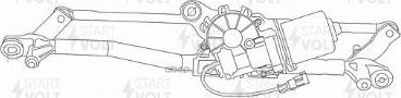 Трапеция стеклоочистителя (дворника) (в сборе) StartVOLT (Листовая сталь) передний для Chevrolet Cruze I 2009-2015. Артикул VWA 05051