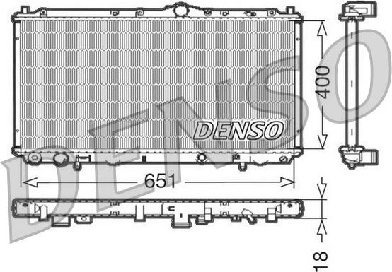 Радиатор охлаждения двигателя Denso (алюминий). Артикул DRM33061