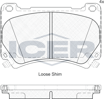 Тормозные колодки Icer. Артикул 182163