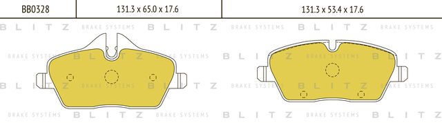 Колодки тормозные BMW 1 (E81/E87) 04- перед. (Blitz). Артикул BB0328