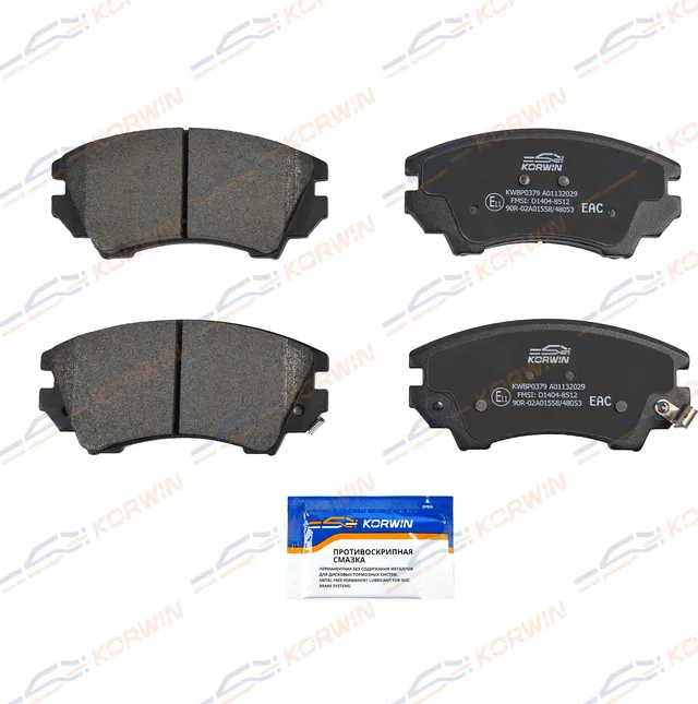Колодки тормозные перед. Opel Astra H Classic 09-/Astra J 09-/Insignia 08-/Saab (Korwin). Артикул KWBP0379