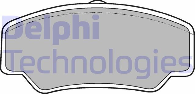 Тормозные колодки Delphi (Low-Metallic) передние для Ford Transit IV 1985-1992. Артикул LP488