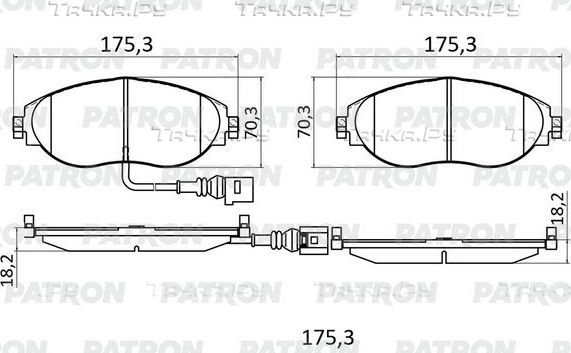 Тормозные колодки Patron. Артикул PBP130