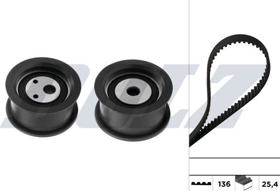 Ремень ГРМ с роликами (комплект) Dolz для ВАЗ 2111 2004-2009. Артикул SKD140