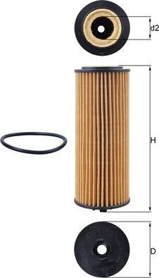 Масляный фильтр Mahle-Knecht. Артикул OX 1162D