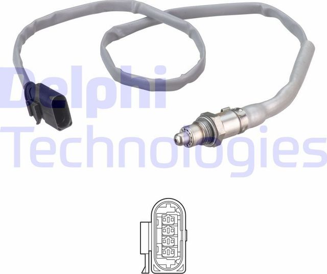 Лямбда-зонд (кислородный датчик) Delphi для Skoda Karoq I 2019-2026. Артикул ES21272-12B1