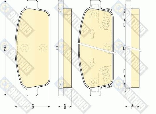 Тормозные колодки Girling. Артикул 6118449