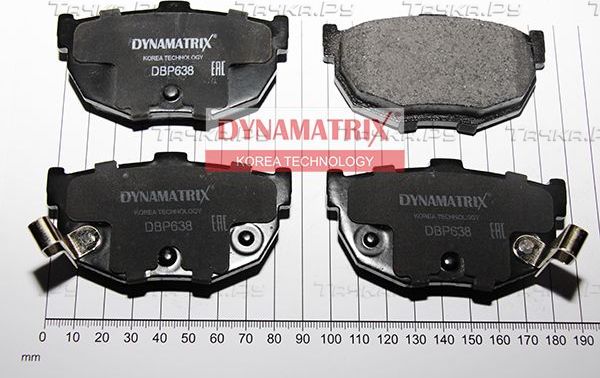 Тормозные колодки Dynamatrix задние для Hyundai Coupe II (GK) 2001-2009. Артикул DBP638