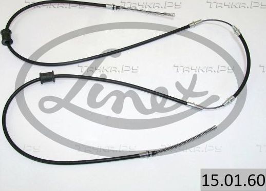 Трос ручника (тросик ручного тормоза) Linex. Артикул 15.01.60