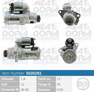 Стартер Meat & Doria для Nissan X-Trail T30 2001-2013. Артикул 5020292