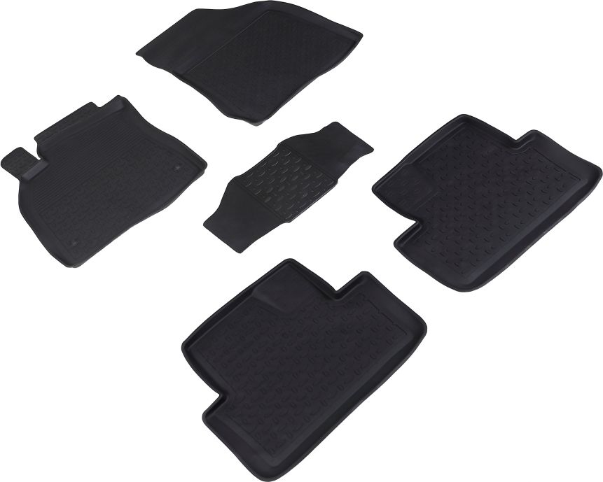 Коврики резиновые Seintex с высоким бортиком для салона Renault Fluence 2010-2026. Артикул 83251