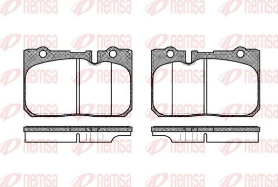 Тормозные колодки Remsa задние для Lexus LS II 1994-2000. Артикул 0679.00