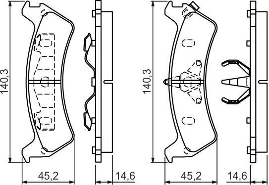 Тормозные колодки Bosch (Low-Metallic) задние для Ford Explorer I 1994-1994. Артикул 0 986 424 655