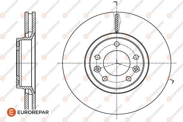 Тормозной диск Eurorepar. Артикул 1618863380