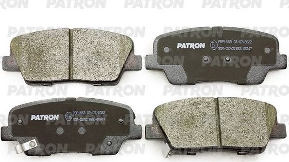 Тормозные колодки Patron. Артикул PBP1663
