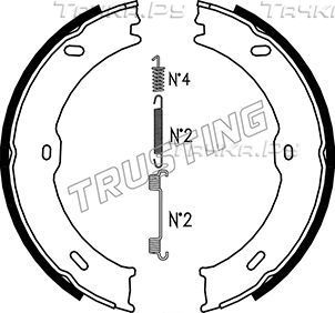 Тормозные колодки (стояночная тормозная система) Trusting. Артикул 052.133K