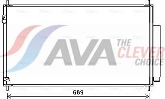 Радиатор кондиционера (конденсатор) AVA (алюминий). Артикул HD5290D