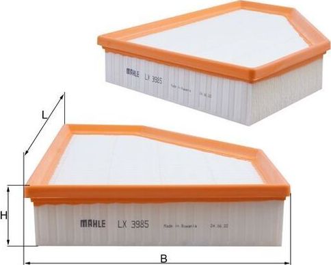 Воздушный фильтр Mahle. Артикул LX 3985