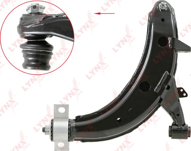 Поперечный рычаг передней подвески LYNXauto правый для Subaru Forester II 2002-2005. Артикул C5296R