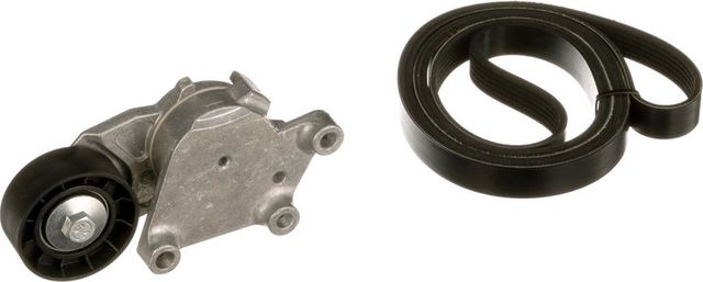 Приводной ремень поликлиновой с роликами (комплект) Gates Micro-V® Kit для Mazda 2 II (DE) 2008-2010. Артикул K016PK975