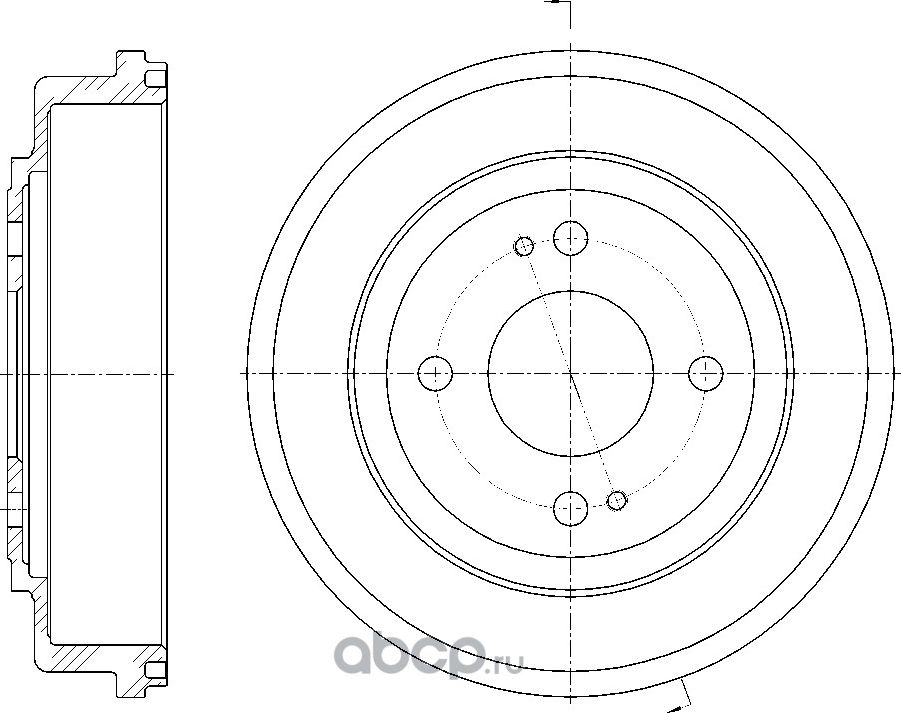Барабан тормозной (G-Brake). Артикул GD06044