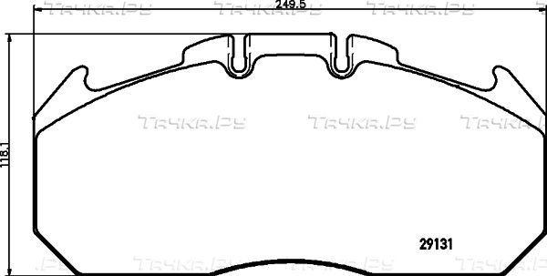 Тормозные колодки Don передние/задние для MAN TGA 1999-2026. Артикул CVP088K