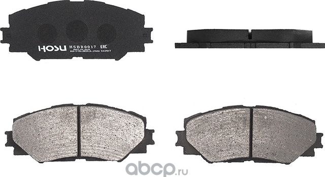 Колодки тормозные перед TOYOTA PREMIO/ALLION 05-12/RAV 4 05-/COROLLA 06-13 (Hosu). Артикул HSBR0017