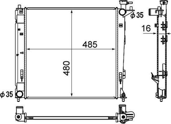 Радиатор охлаждения двигателя Mahle Behr. Артикул CR 1893 000S