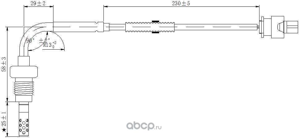 Датчик температуры выхлопных газов MERCEDES-BENZ E-CLASS (W211  S211)(2002-2009)  CLS (2004-2010)  S (Magtechnic). Артикул mag0155og