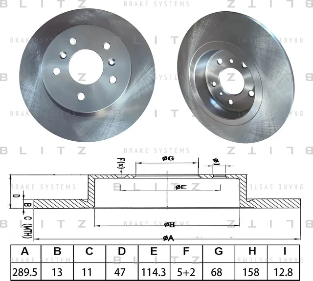 Диск тормозной (Blitz). Артикул BS0656