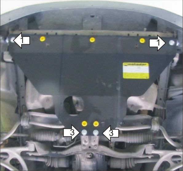 Защита Мотодор для картера Subaru Outback II 1999-2003. Артикул 02206