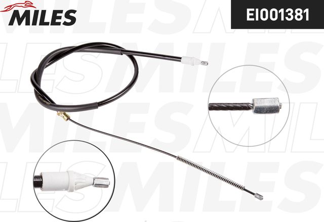 Трос ручника (тросик ручного тормоза) Miles задний правый/левый для Renault Twingo I 1993-2007. Артикул EI001381