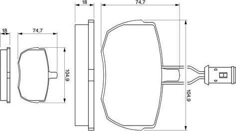 Тормозные колодки Bosch (Low-Metallic). Артикул 0 986 424 044